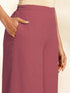 Coral Chiffon Woven Design Crop Co-Ord Set